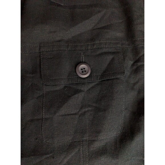 Nygard Black Linen Jacket Womens Size 12 Pockets - Picture 9 of 9